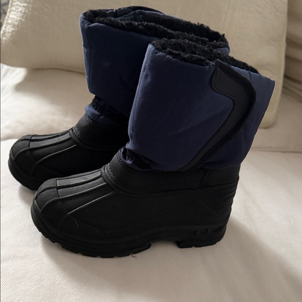 Black and Blue Winter Boots